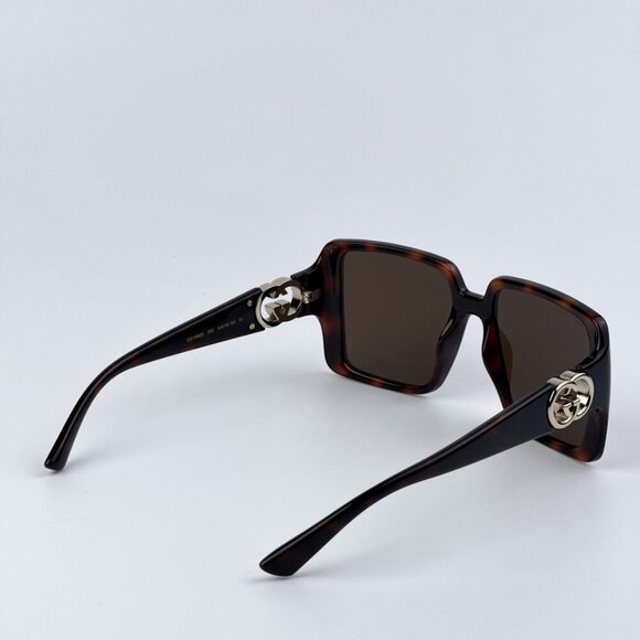 Gucci GG1692S 002 BRAND NEW Sunglasses Havana Brown Square Women - Picture 7 of 10